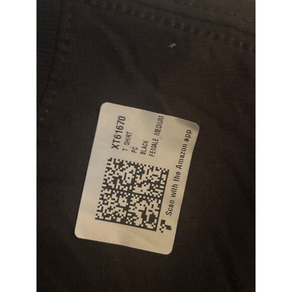 NWT Port & Company Women's Black Paris T Shirt Short Sleeve Size Medium - Picture 3 of 5